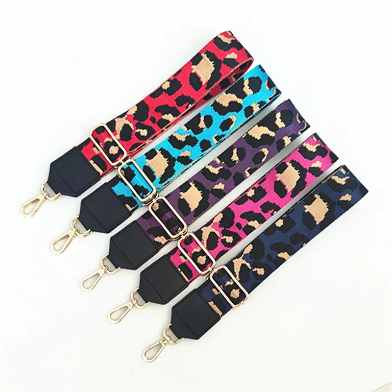 

Leopard Bag Strap Handbag Belt Wide Shoulder Bag Strap Replacement Strap Accessory Bag Part Adjustable Belt For Bag 130cm