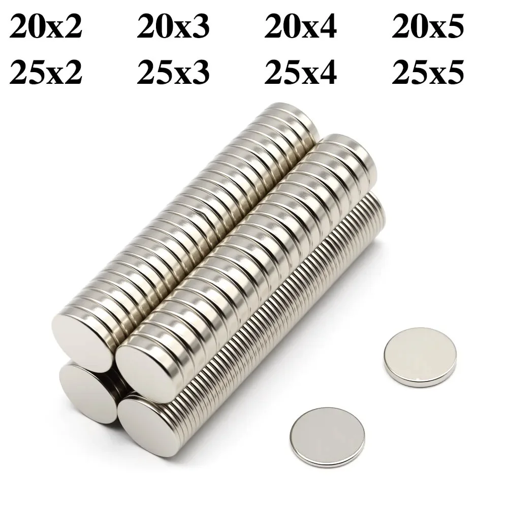

Super Powerful Round Magnet Neodymium Magnet NdfeB N35 Strong Permanent Magnetic imanes Refrigerator Magnet 20x2 20x3 25x2 25x5