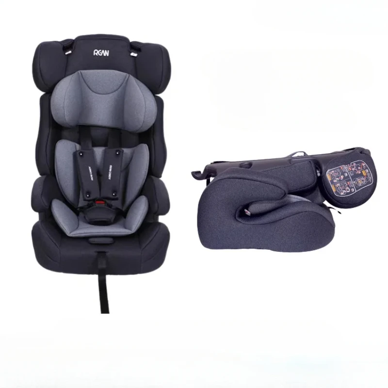 EG84 Asiento de coche plegable multifunción, refuerzo de seguridad universal para niños, silla de bebé compacta de 9 meses a 12 años,