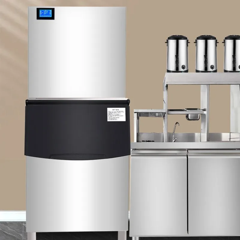 Ice Machine Commercial  Beverage Square Ice Equipment Automatic Shop Split Ice Machine