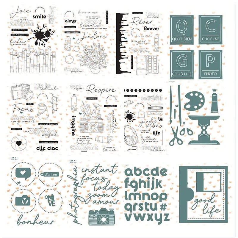 New French words Transparent Clear Stamps for DIY Scrapbooking/Card Making Fun Decoration Supplies A0277