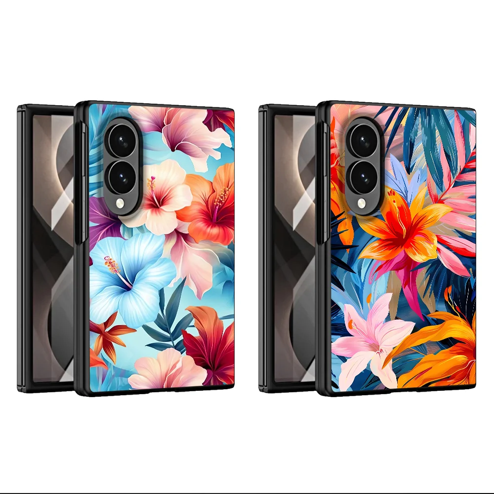 Tropical Lily Flower Pattern Case for Samsung Galaxy Z Fold8 Wide Z Fold 8 ZFold8 Ultra Phone Cover