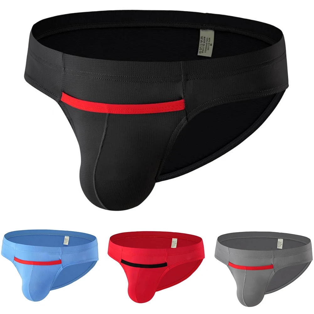

Men Mini Mesh Briefs Front Open U Convex Low Rise Underwear Breathable Panties High Stretch Breathable Underpants