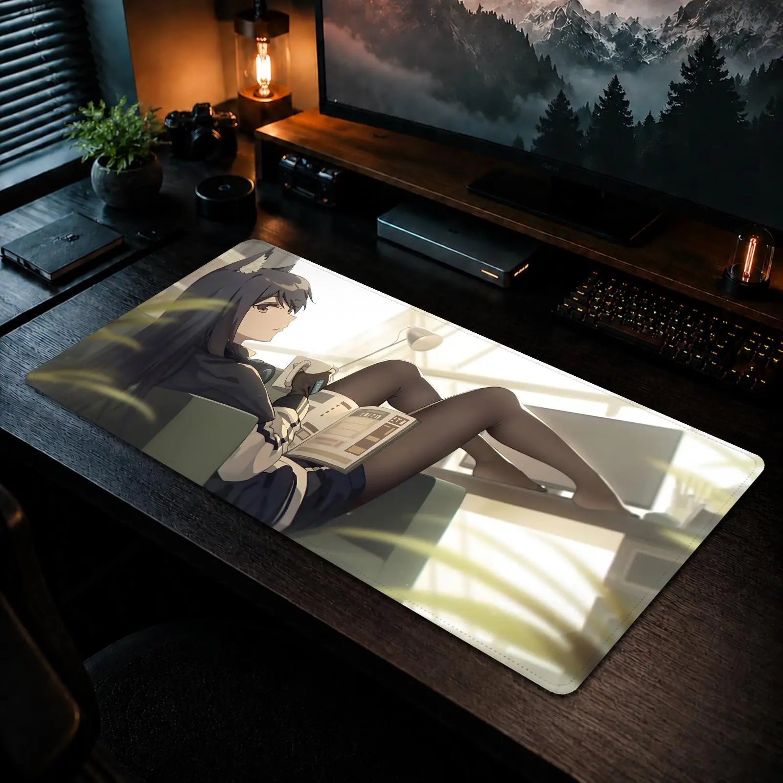 Arknights Texas Mauspad, Gaming-Büro, rutschfeste Schreibtischunterlage, DIY-Mauspad, große Gaming-Tastatur, Overlock