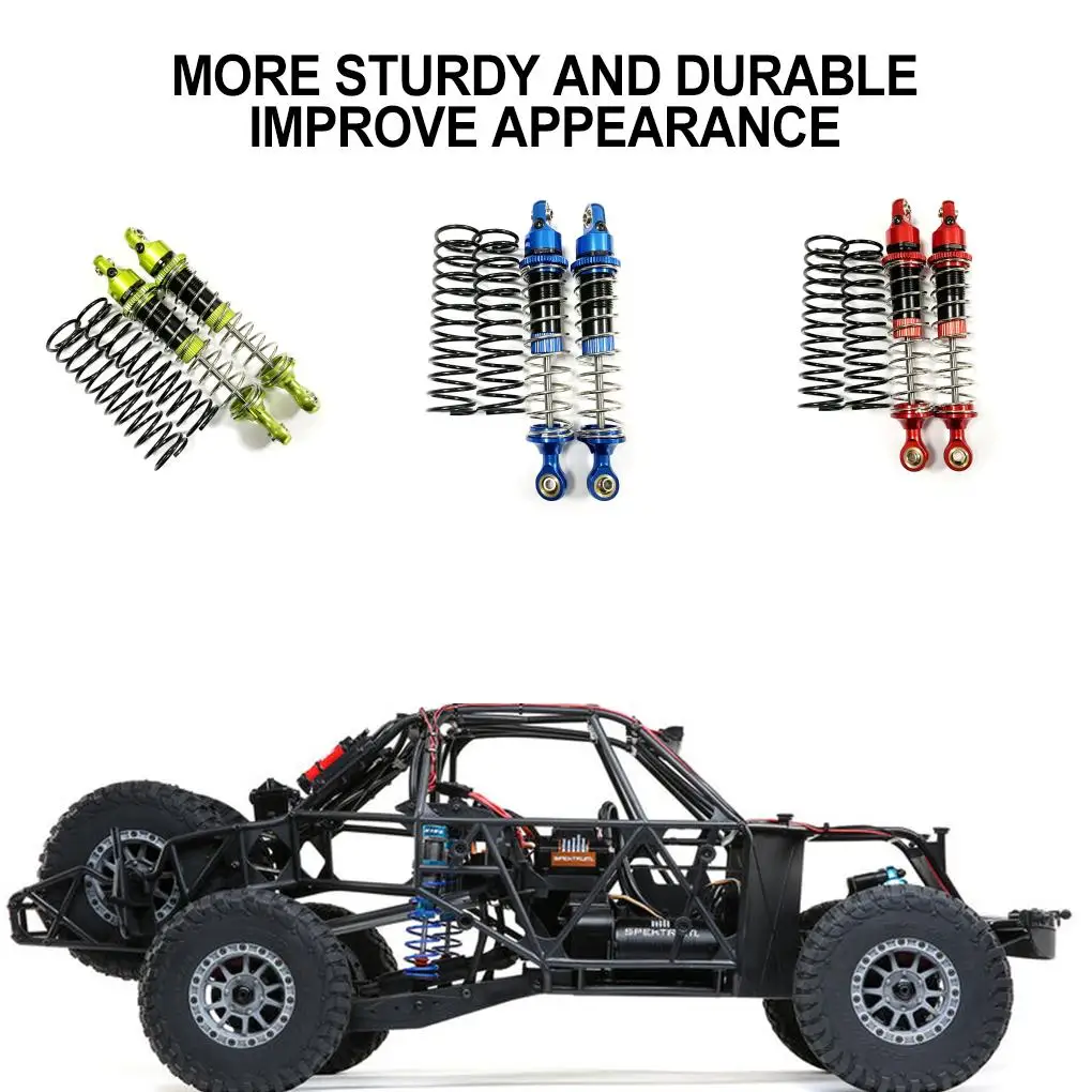 RCGOFOLLOW 2pcs Aluminum Alloy Wear-resistant Front Rear Shock Absorber For 1/10 Rc Front Rear Shock Absorber LOSI Baja