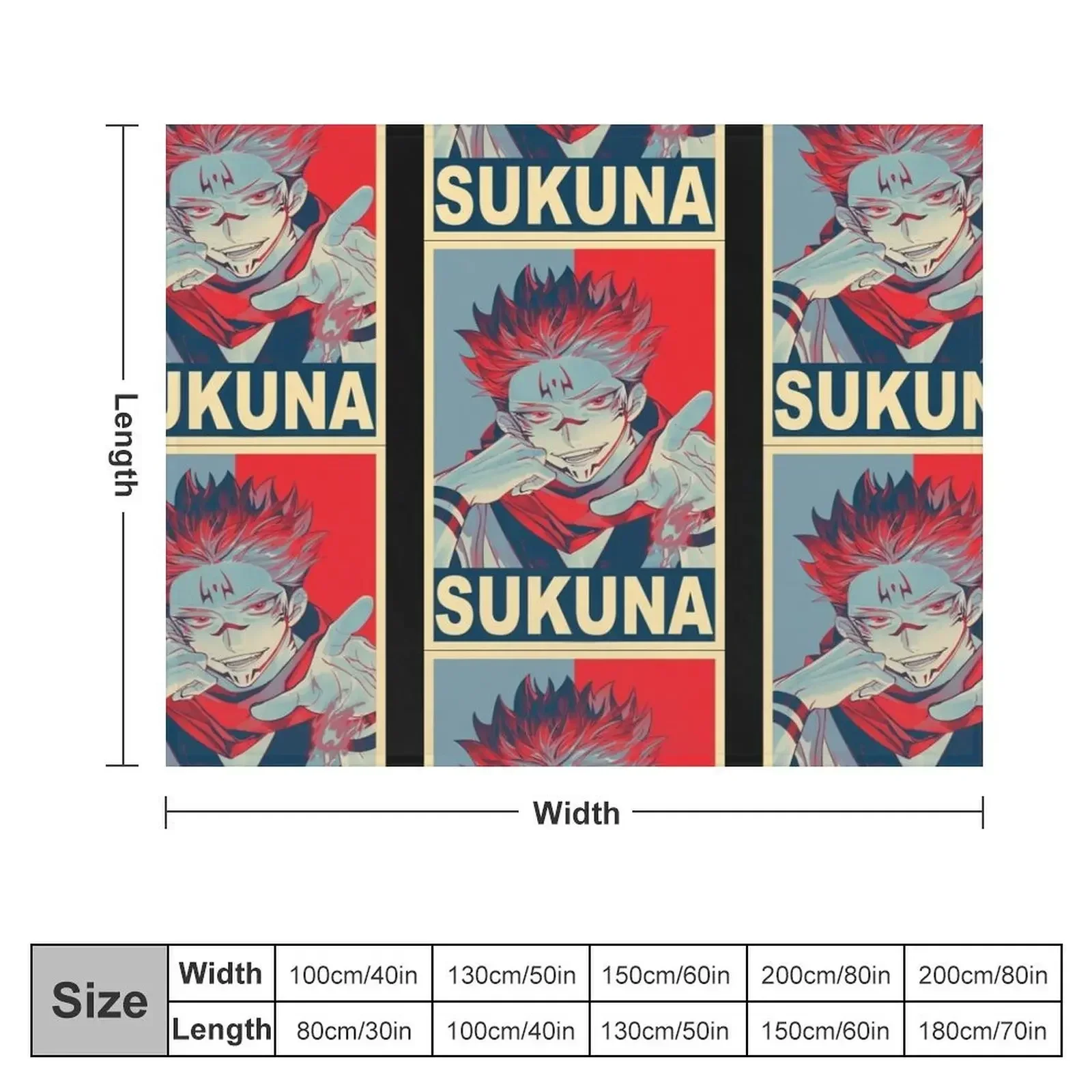 Sukuna - Poster Throw Blanket Blankets For Sofas Plush Blankets