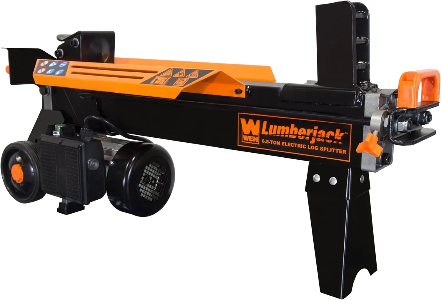 Electric Log Splitter, 6.5-Ton Capacity with Portable Stand (56208) 15A Motor 34-Inch Stand