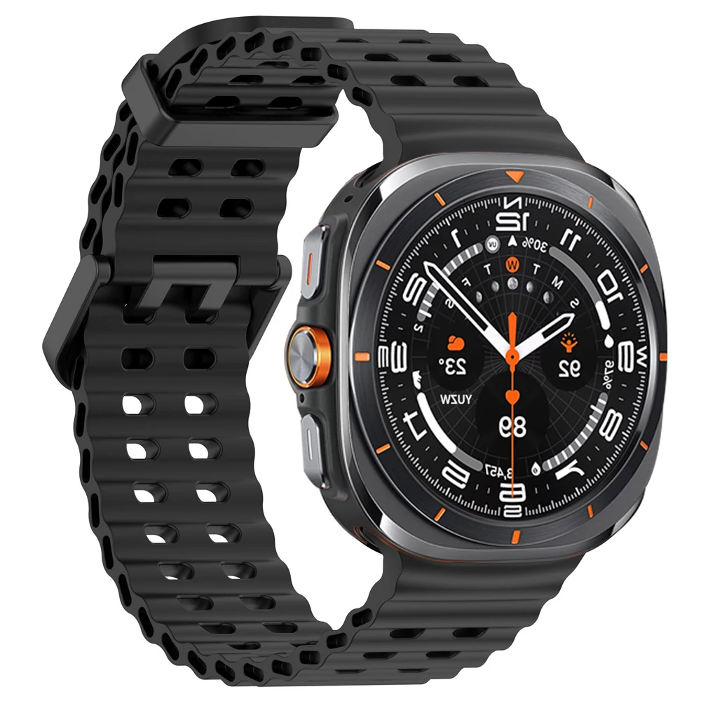 Original Silikonarmband für Samsung Galaxy Watch Ultra 2 47mm Marine Sport Armband Correa für GalaxyWatch Ultra 2026 2025 Bänder – Detail 11