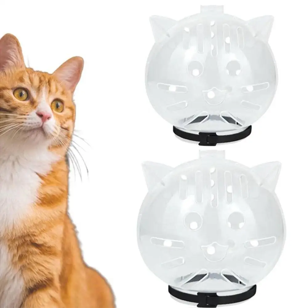 Transparenter Katzen-Schutzhaube, Anti-Biss, atmungsaktiv, Katzen-Pflegehelm, Maulkorb für Nageltrimmen, Baden und Pflege – Detail 1