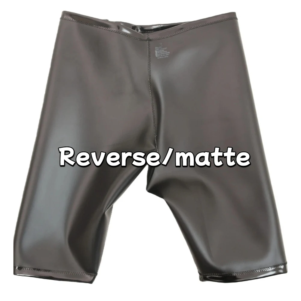 Men's Waterproof Cloth Latex Smooth Long Leg Boxers Shorts Tight Muscle Fitness Sports Underwear Boxer Trunk