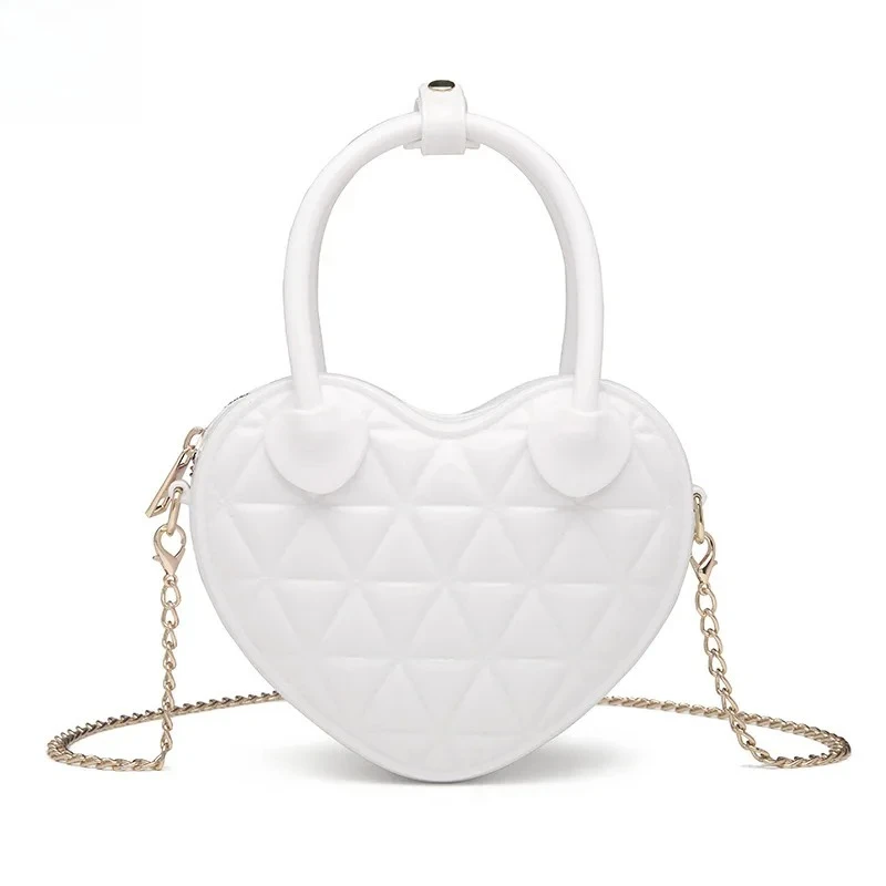 حقيبة ميكي ماوس الوردية على شكل قلب - مبطنة من الجلد الصناعي ذات الاستخدام المزدوج وحقيبة يد صغيرة لطيفة على شكل سلسلة كروس