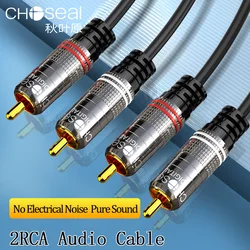 Choseal RCA przewód Stereo 2RCA męskie do 2RCA męskie stereofoniczny kabel Audio dla kino domowe DVD systemów hi-fi wzmacniacz VCD