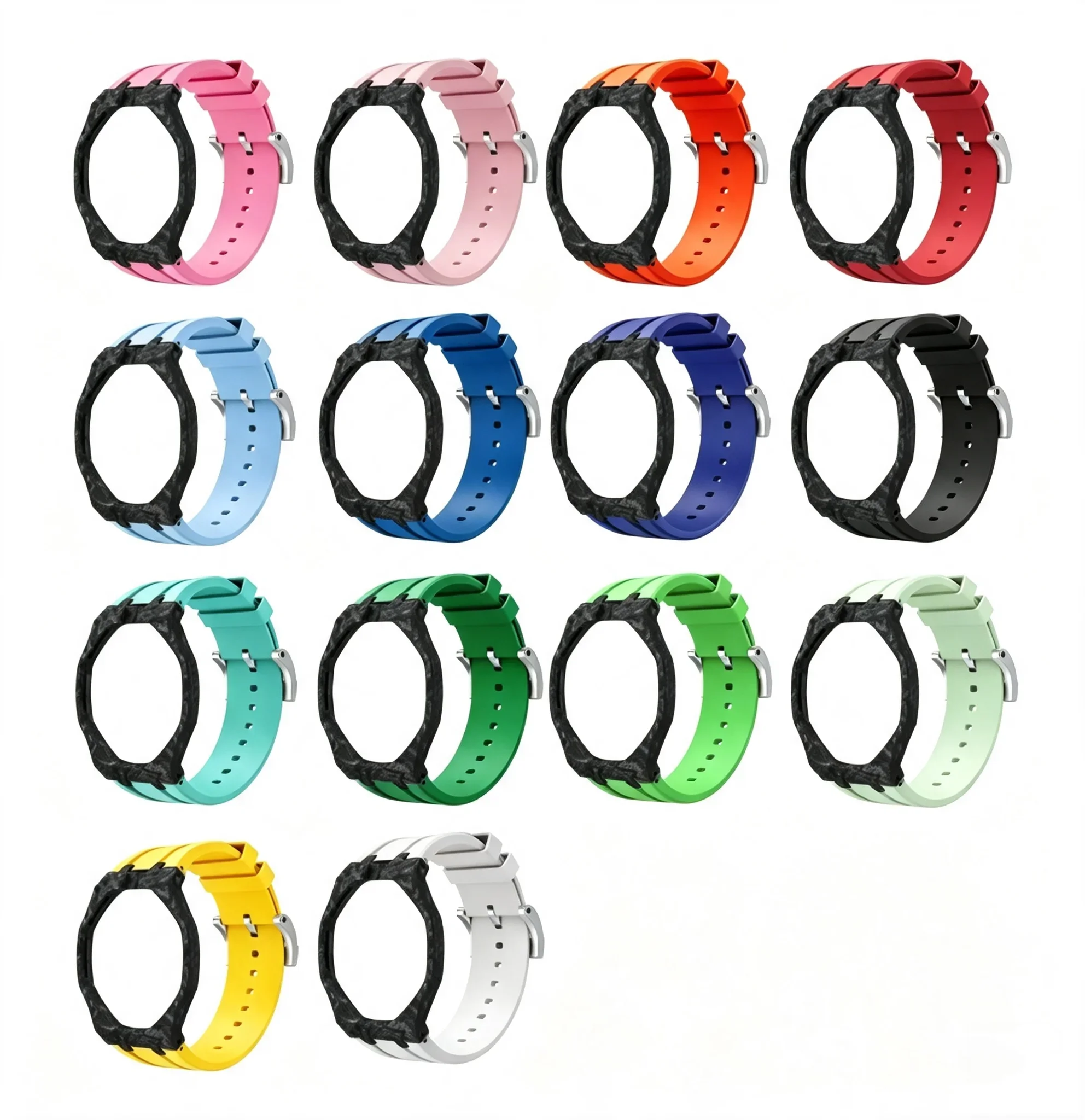 For Swatch x AP Royal Pop Watch Luxury Mod Kit Carbon Fiber Case Fluororubber Strap Convert Pocket Watch to Wristwatch Accessory