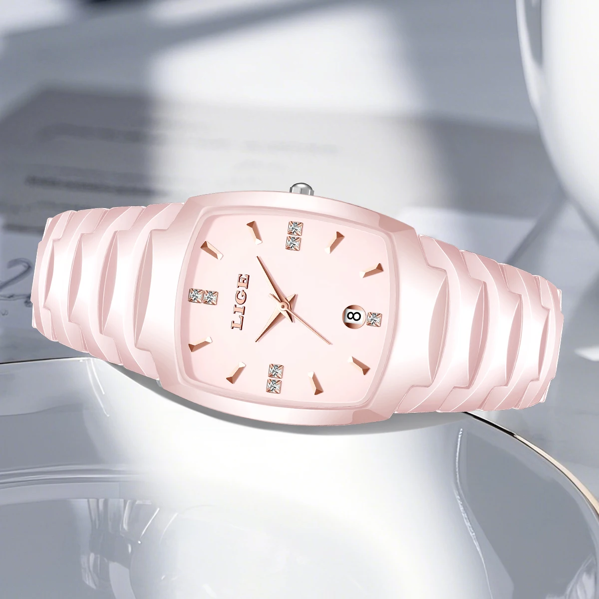 LUIK Top Luxe Dameshorloges Waterdicht Lichtgevende Datum Roestvrij Staal Dames Quartz Horloge Elegante Jurk Dameshorloge