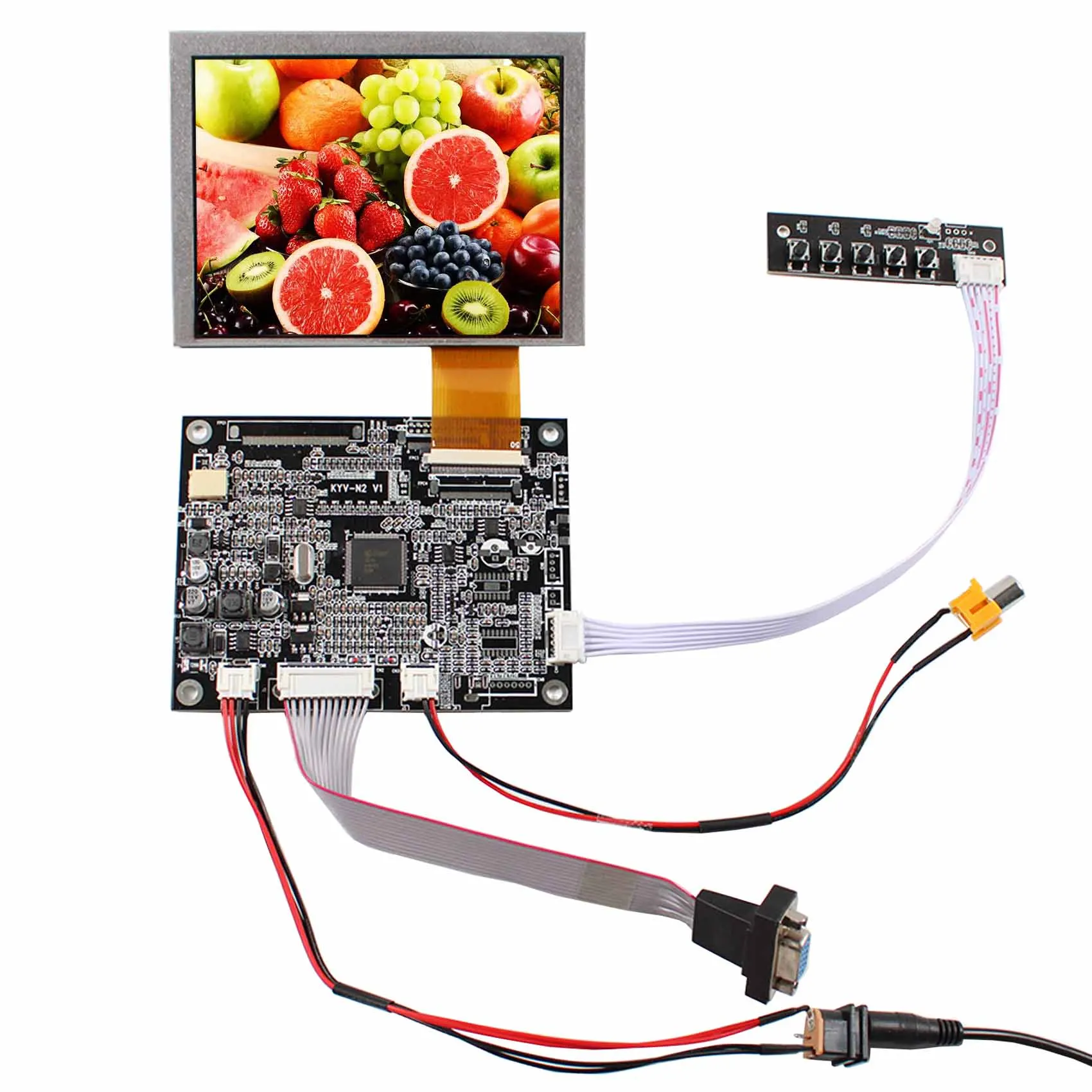 

VSDISPLAY VGA AV LCD Board 5inch TTL AT050TN22​ 640X480 LCD Digital Screen Applications video doorbell, Walkie-Talkie,etc.