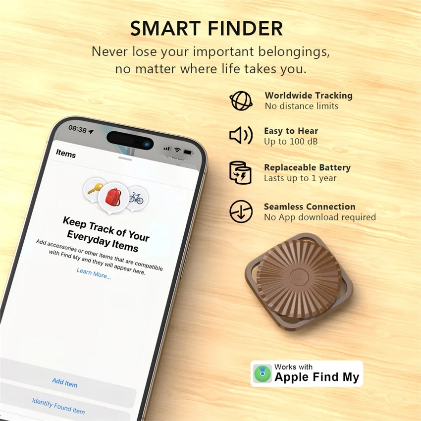 JianHan Smart Bluetooth Tracker Works with Apple Find My APP Key Finder Luggage Tracker Tag Pet Car Kids Locator Anti Lost