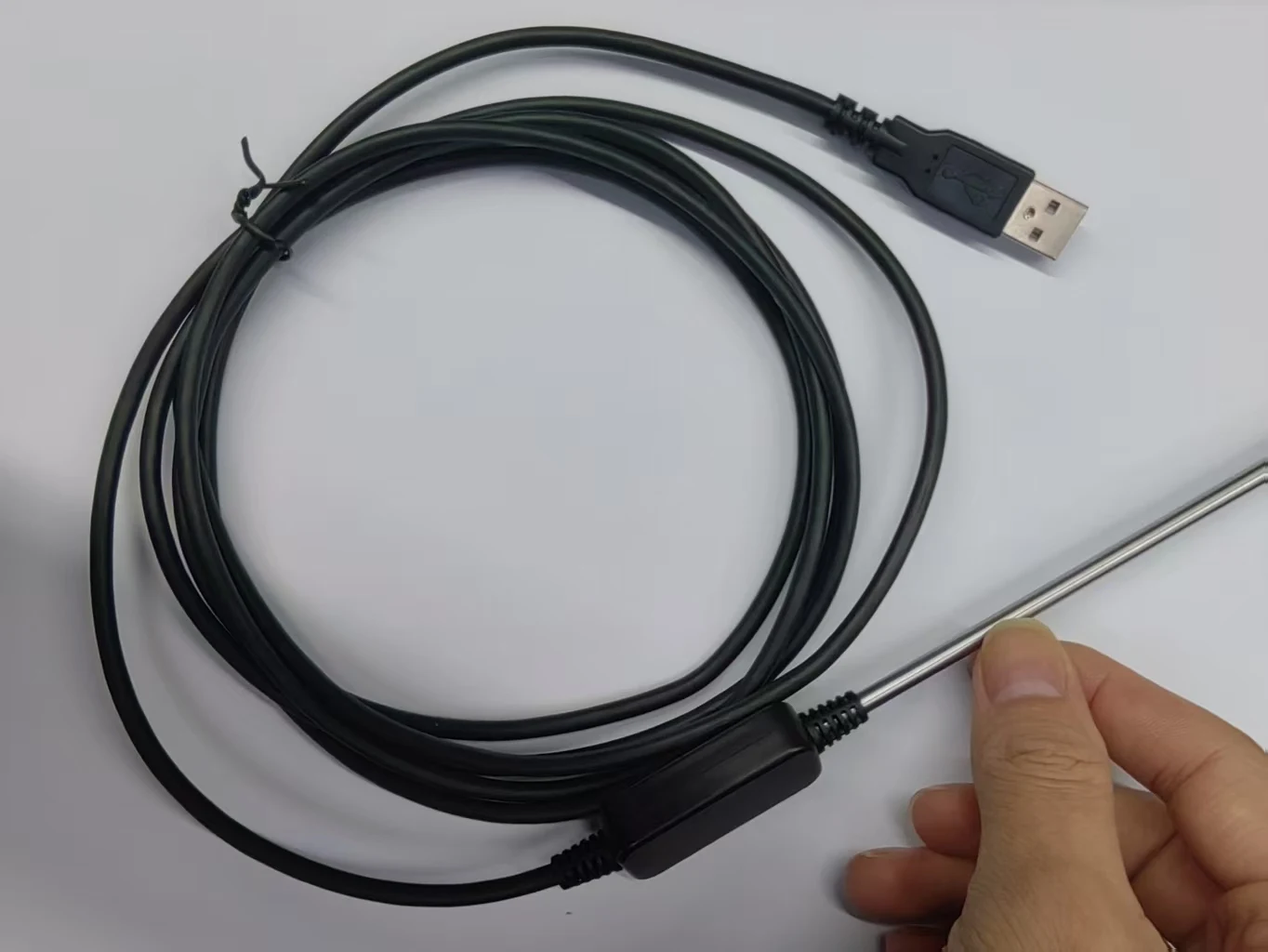 3.0mm ENT Endoscope, Pet Visual Ear and Nose Endoscope, Hard Tube, Waterproof, 100W HD Pixels, Without Handle