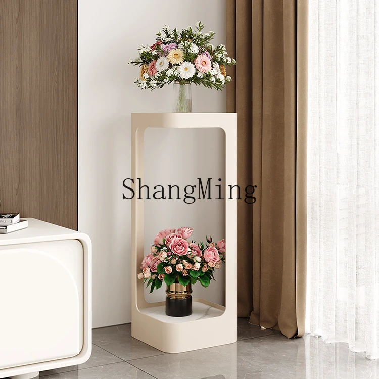 CL wind wrought iron rack balcony floor-to-ceiling flower pot rack movable modern and simple