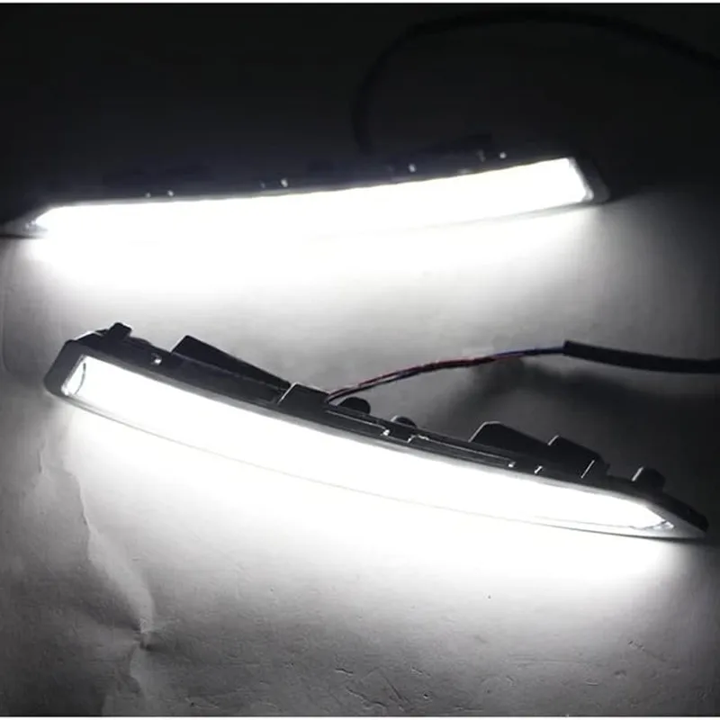 

LED Daytime Running Light For Ford Kuga Escape 2013-2017 White DRL Yellow Turn Signal Light Fog Light Accessories