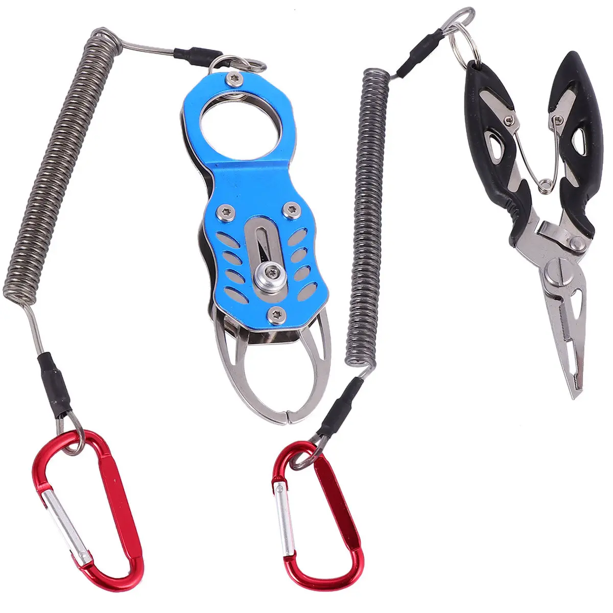 

Набор из 1 шт. держателей для рыбы из нержавеющей стали, синий, с двойной застежкой, нескользящий металлический захват для рыбы, для рыбалки на открытом воздухе