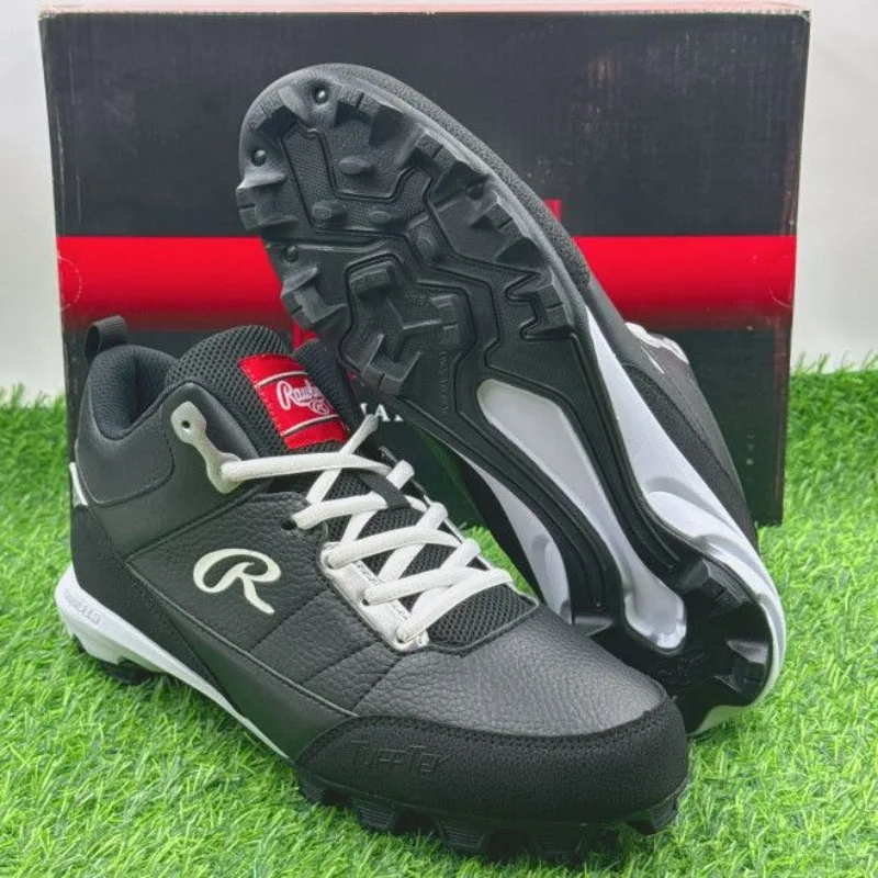 New Trend Baseball Shoes for Men Thick Soled Outdoor Training Shoes Mens Anti-Slippery Competition Sports Sneakers