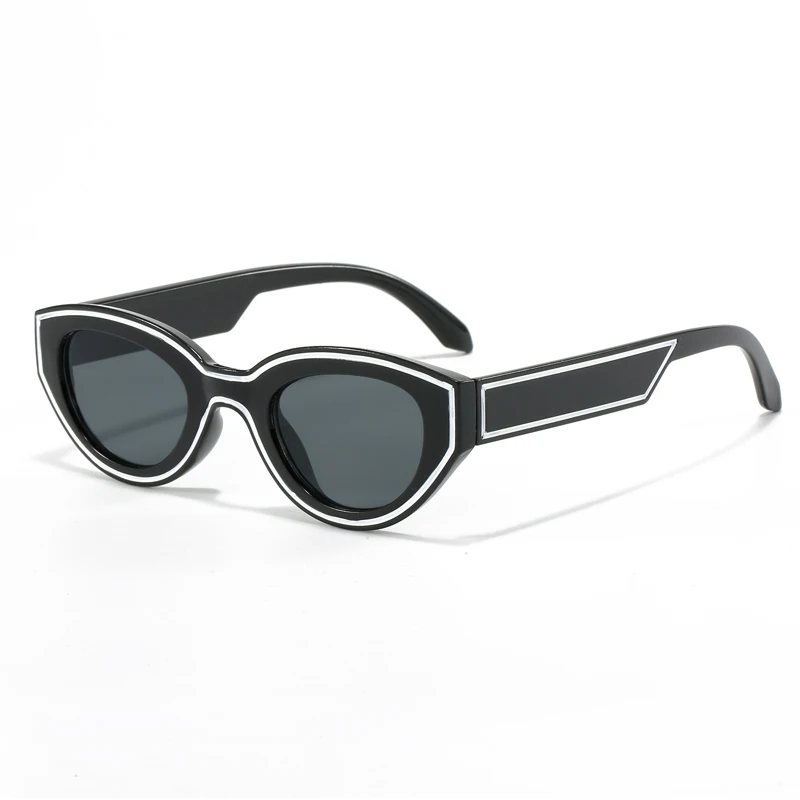 New Polygon Women Sunglasses Vintage Gradient Candy Color Shades Cat Eye Trendy Brand Designer Travelling Eyewear UV400