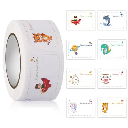 Imagen 2 del producto Etiquetas de piezas para biberones, suministros escolares para guardería, nombre de etiqueta identificadora adhesiva, etiquetas de nombre para niños en edad preescolar, Sippy tazas, almuerzo, 350