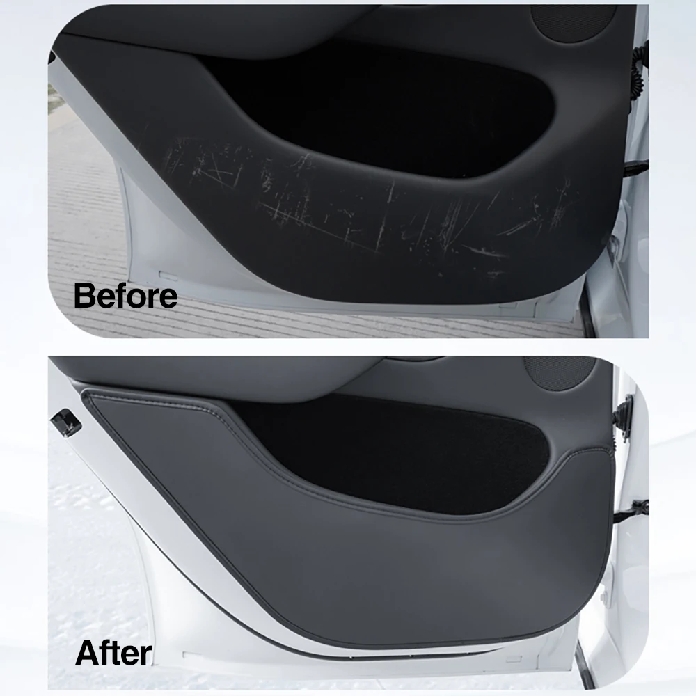 Para Tesla modelo Y 2026 de enebro 2025, puerta de coche, almohadilla antipatadas frontal Y trasera, Panel de protección de Panel lateral, accesorio Interior de coche