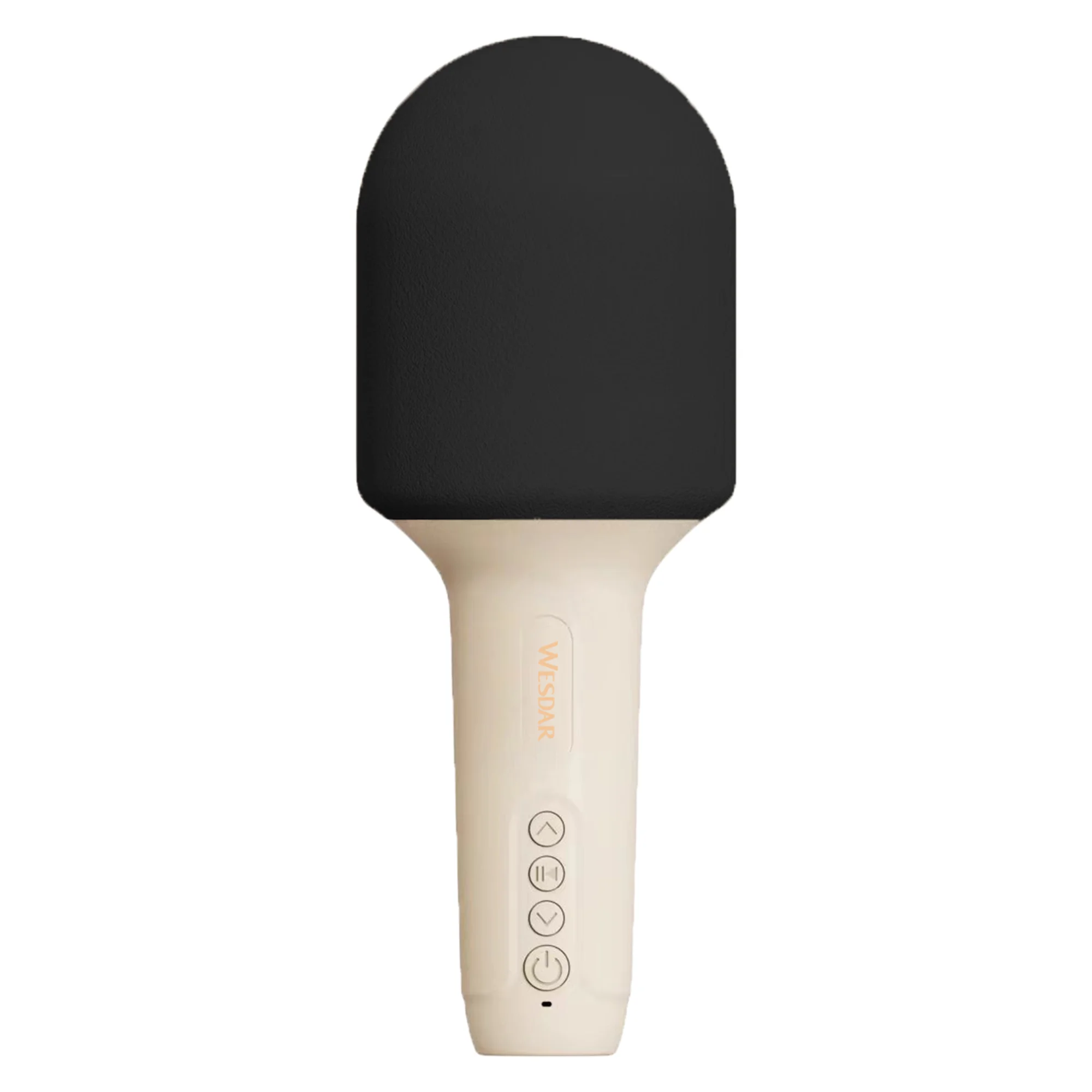 

Портативный комплект: колонка и микрофон, легкий и красочный атмосферный свет, четыре вокодерных эффекта, идеально подходит для семейного караоке, бежевый