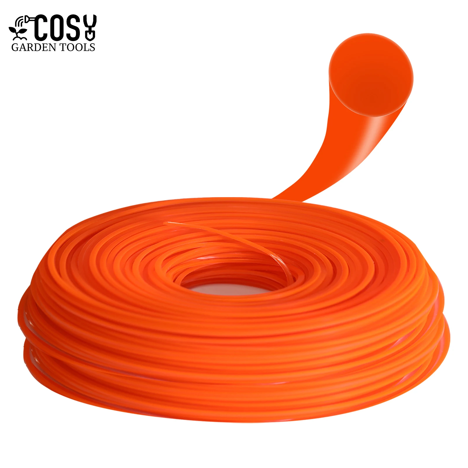 2PC 2.4/2.7/3.0/4.0mm Trimmer Linea Arancione Rotondo Decespugliatore Trimmer Cavo Linea Filo Rasaerba Accessori Versatile Linea di Erba