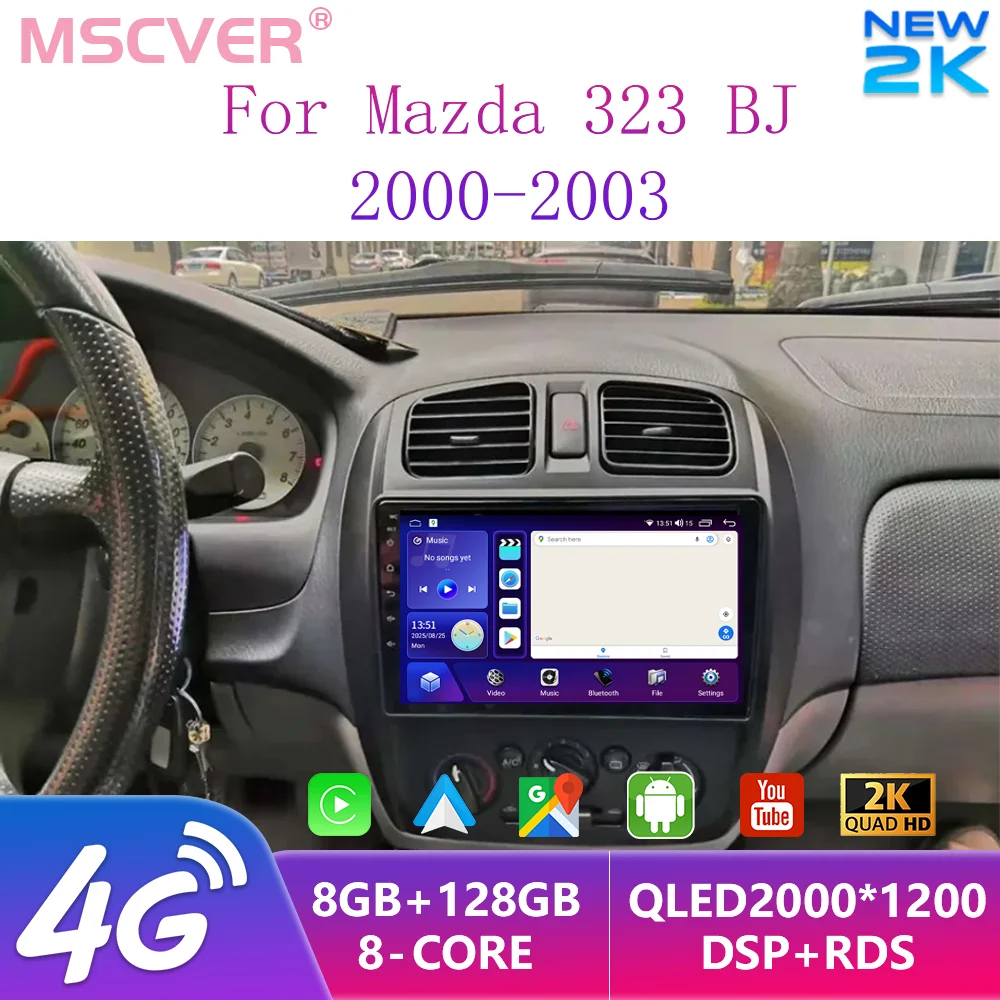

2Din Android15 For Mazda 323 BJ 2000-2003 Car Radio Stereo Multimedia Video Player Navigation Autoradio Stereo Carplay WIFI 4G