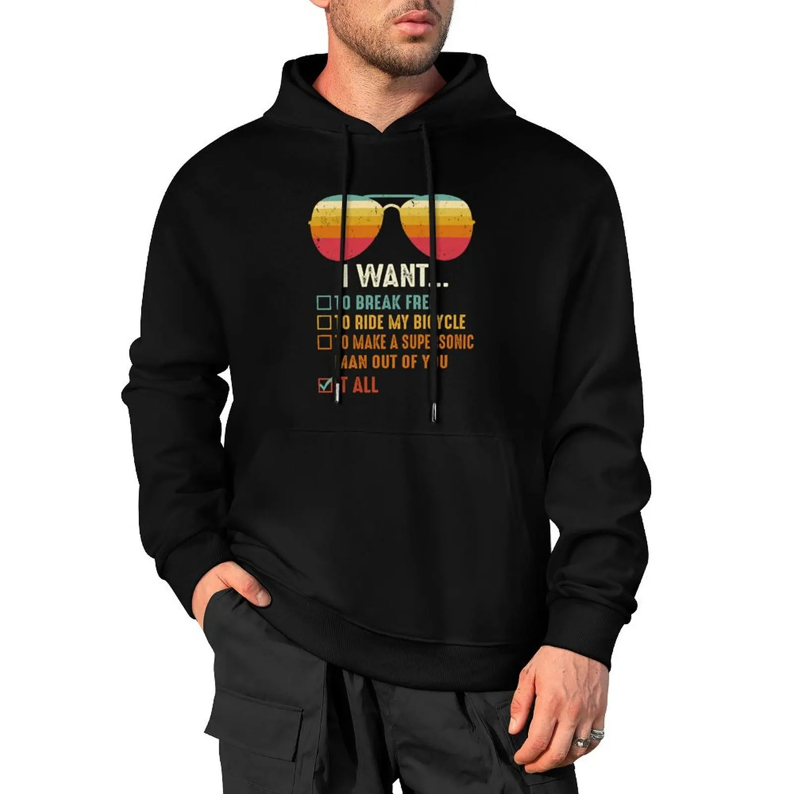 I Want To Break Free To Ride My Bicycle Pullover Hoodie men clothing graphic t shirts men autumn jacket men big size hoodie