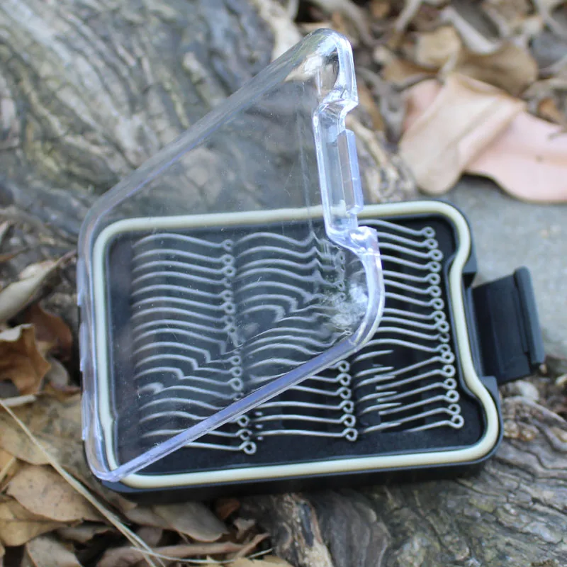 Carp Fishing Hooks Barbed Barbless Carp Hooks PTFE Coating High Carbon Stainless Steel Eyed Fish Hooks Container