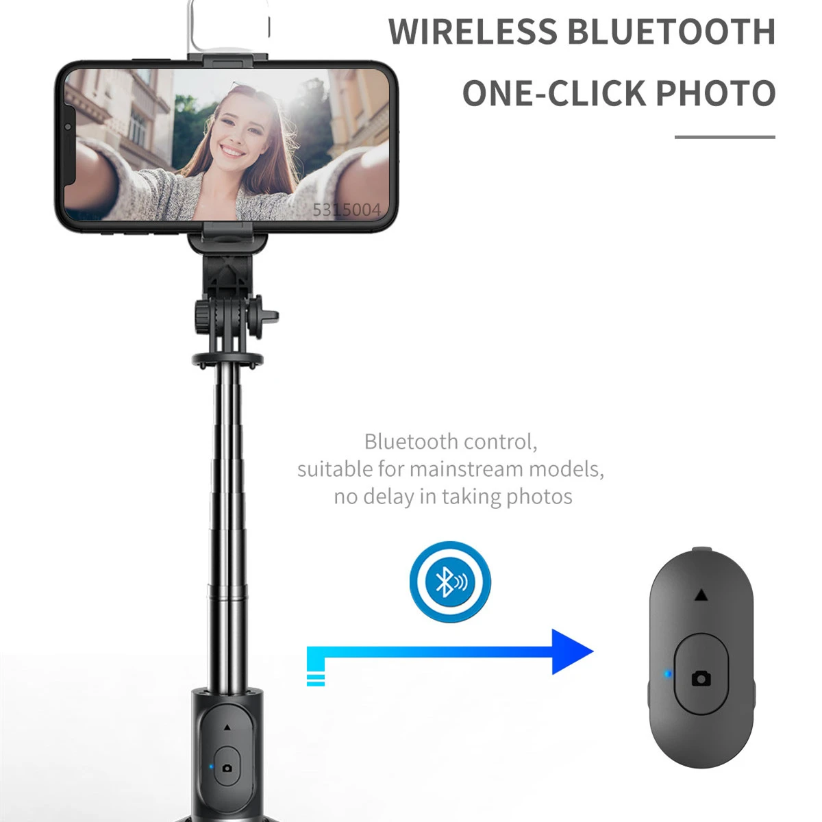 FANGTUOSI-신제품 긴 무선 블루투스 호환 셀카봉, 접이식 미니 삼각대 셔터 원격 제어 Ios 안드로이드 핫