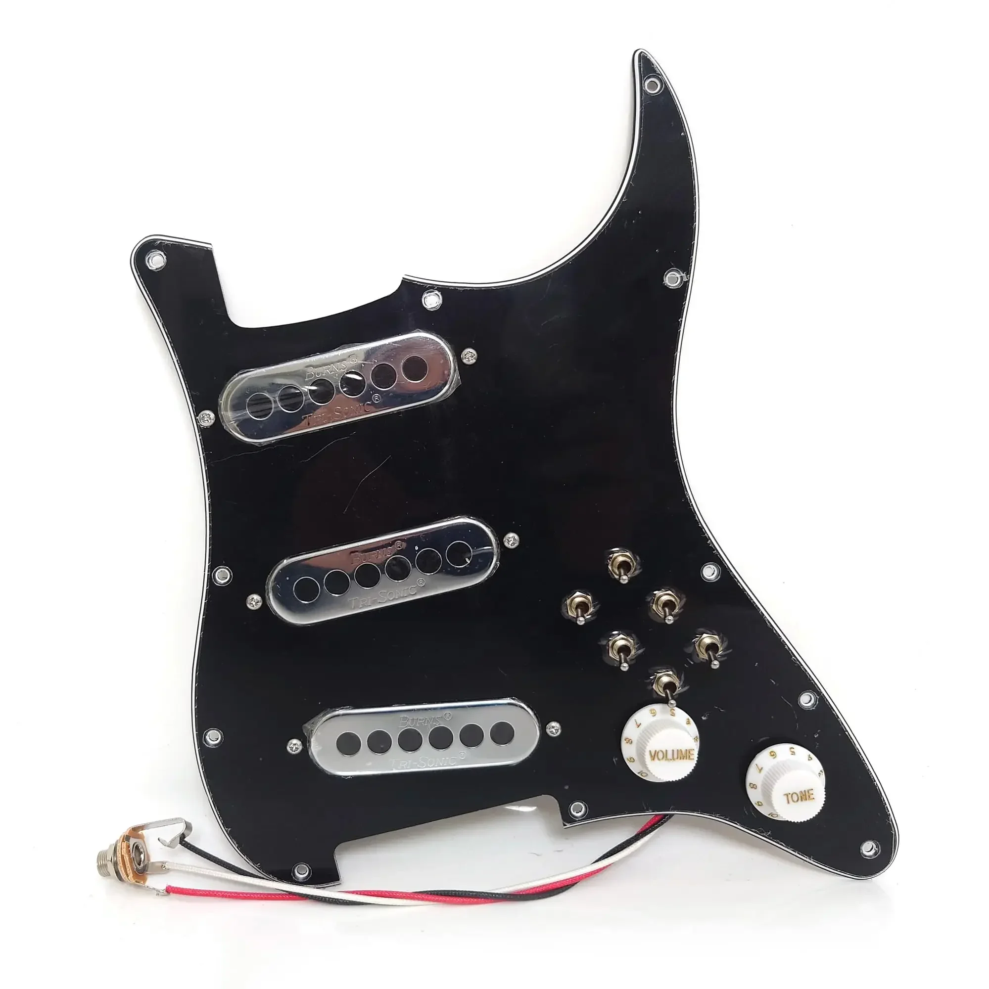 SSS Loaded Pickguard Guitar Pickup Assembly 3 Phase Toggle Switches Prewired Harness For 6 String Electric Guitar Upgrade