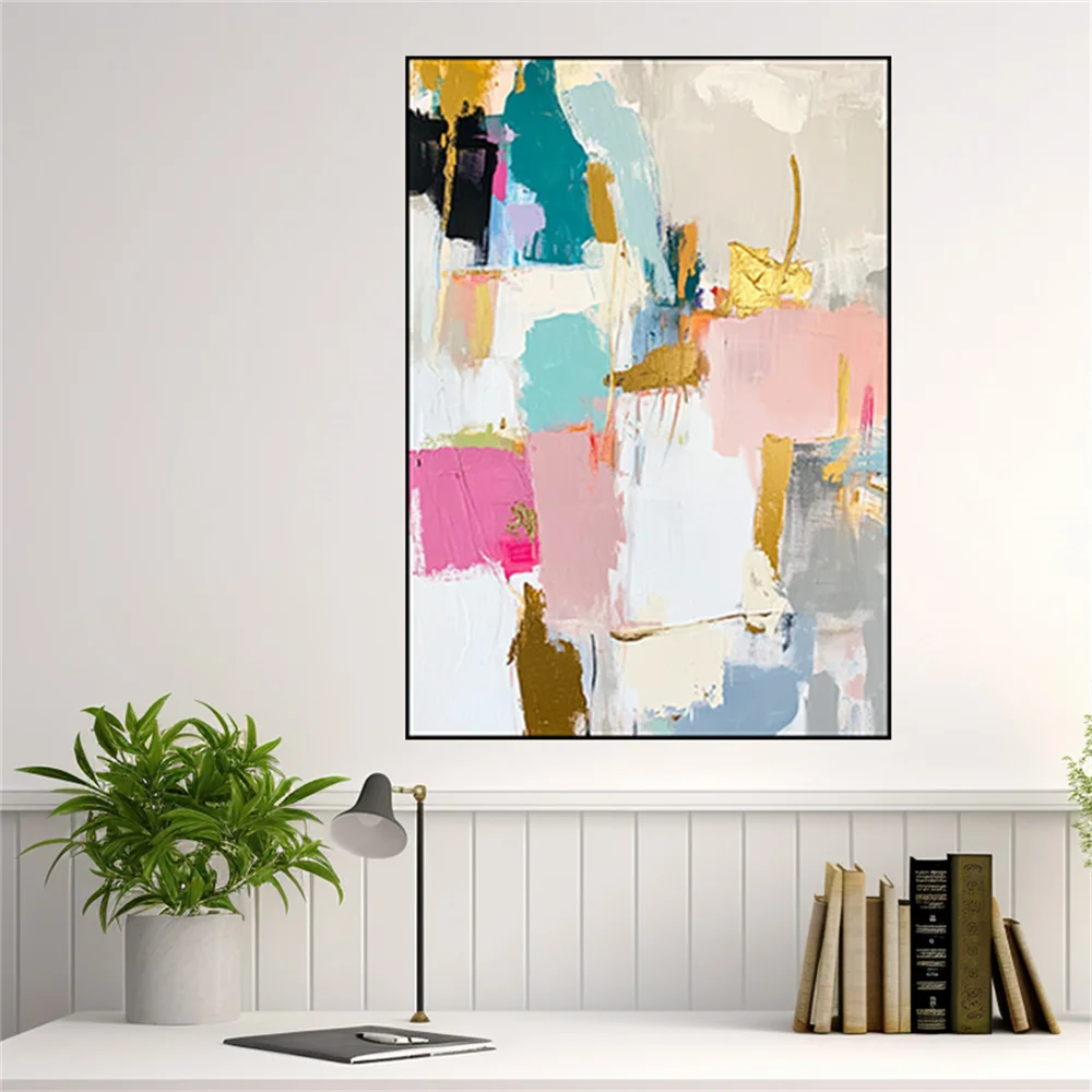

Hand-Painted Abstract Jesus Mural Pendant Crucifixion Oil Painting On Canvas Drawing Church Wall Art Picture For Live Room Decor