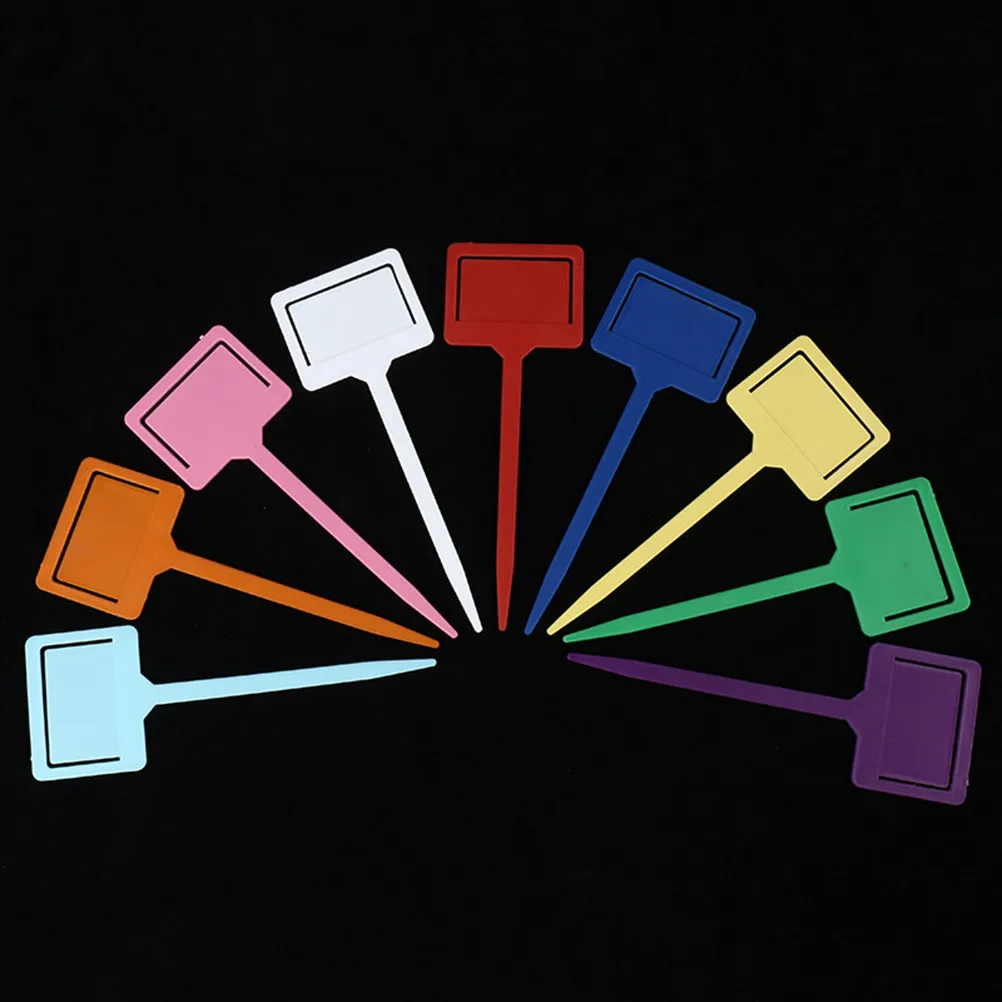 50Pcs Thickened PP Plant Tags Waterproof Sunproof Long-Lasting Lightfast Insert Cards Assorted Colors Gardening Classification