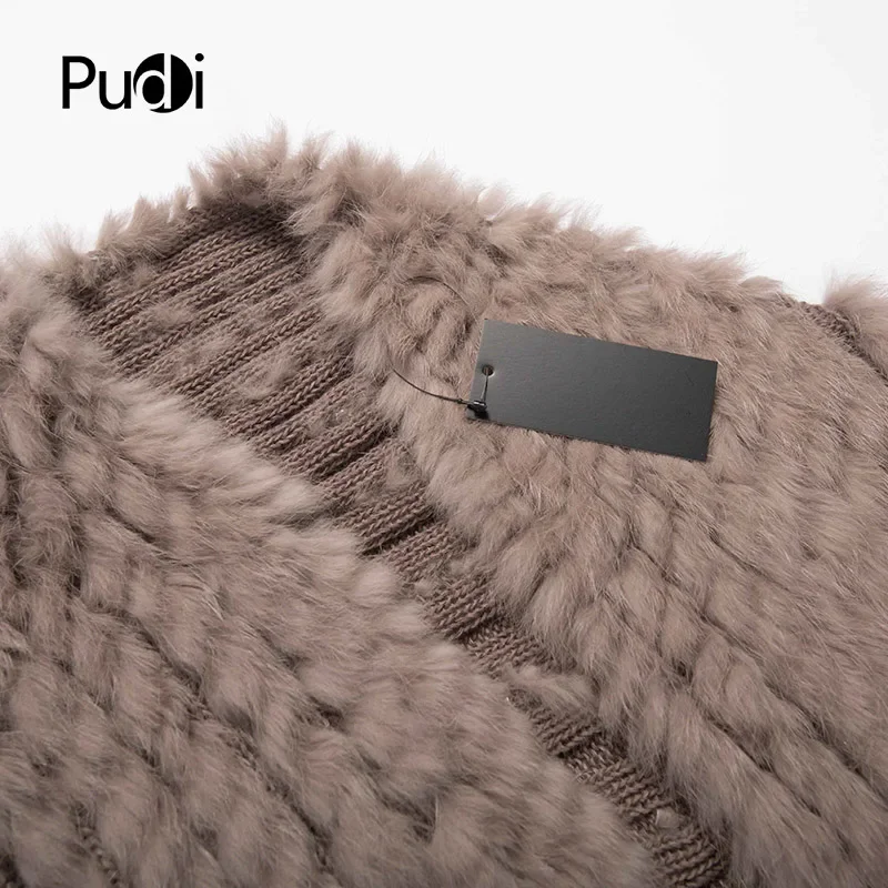 VKR004 Los nuevos chalecos de invierno de punto Real para mujer, chal de piel de conejo, capa, estola, Poncho envolvente