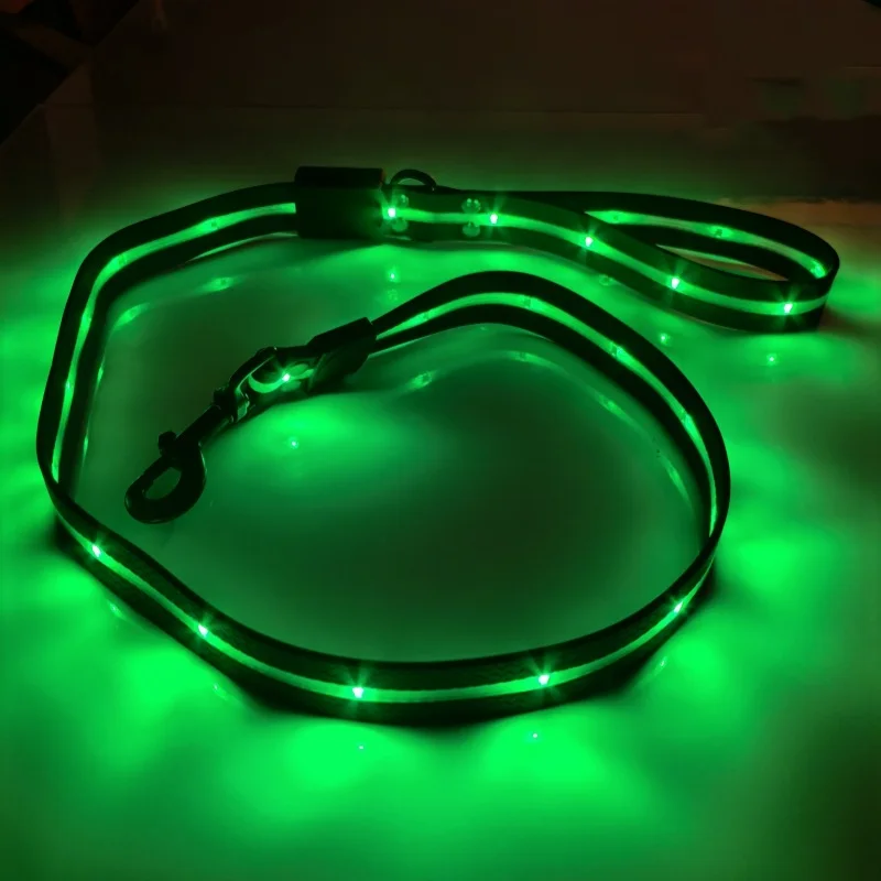 

Outdoor Dog Led Light-Emitting Leash Usb Large-Capacity Charging Light-Emitting Pull Strap Colorful And Color-Changing Pet Leash
