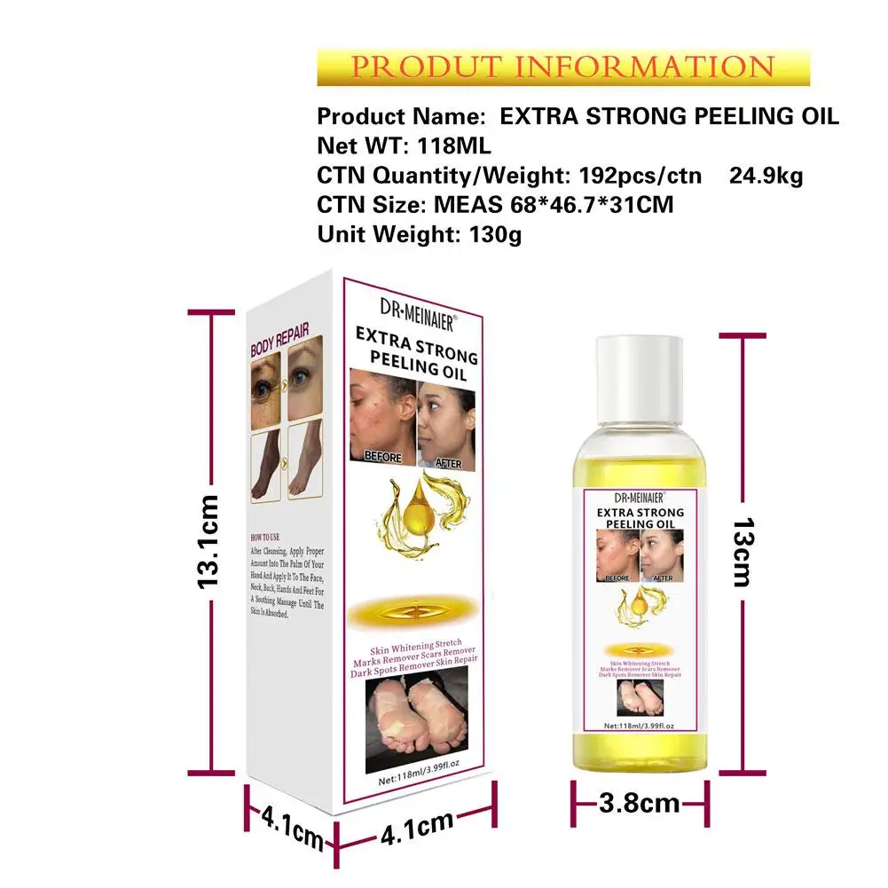 Esfoliante idratante per mani, piedi e gambe olio Peeling giallo ad alta potenza ammorbidisce la pelle scura rimuovi la pelle morta Peel Off