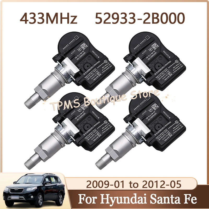 

433MHz 529332B000 Tire Temperature Monitor Pressure Monitoring System For Hyundai Kia Car Wheel Replacement Parts 52933-2B000