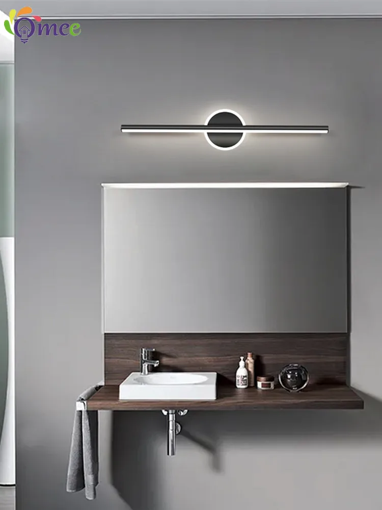 LED Wall Lamp Bathroom Mirror Light Modern Waterproof Aluminum Light Wall Mounted Toilet Vanity Light Makeup Indoor Mirror Light