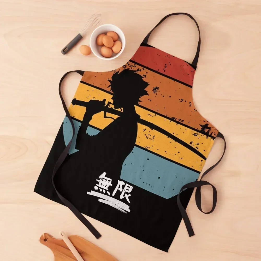 Samurai Champloo Mugen Sunset Silhouette, Mugen Samurai Champloo Classic Apron Waiter Uniforms Kitchen Man Kitchen Front Apron