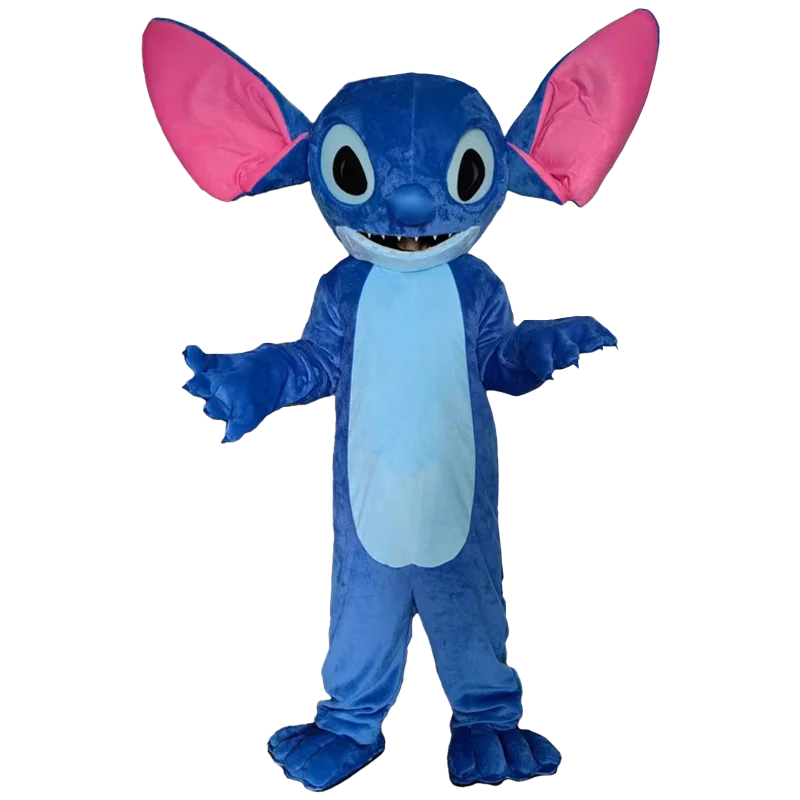 Blue Lilo & Stitch Mascot Costume Disney Cartoon Character Advertising Fancy Dress Animal Carnival Party Cosplay Suits