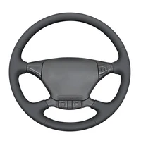 Protector negro para volante de coche de piel sintética para Scania P G R T Series 2004-2015