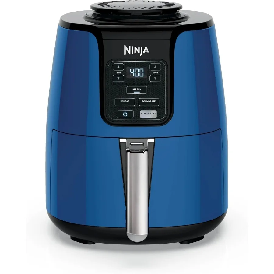 مقلاة نينجا الهوائية 4QT 4Quart سلة غير لاصقة للطهي منخفضة الدهون مع إعادة تسخين الجفاف ووظائف هش نطاق درجة الحرارة 105F