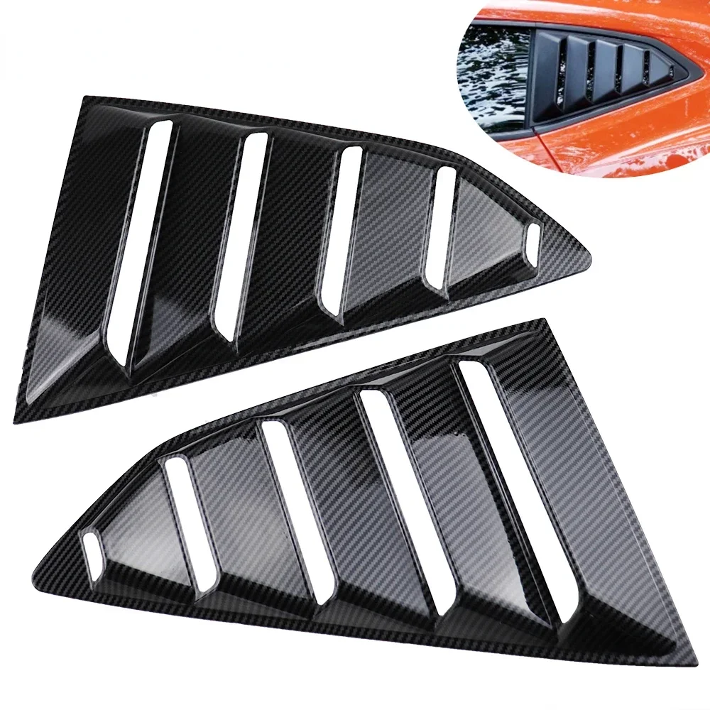 Fit for Chevrolet Chevy Camaro 2016-2022 Quater Window Louvers Side Vent Trim 2PCS Car Rear Window Shutter Cover Spoiler