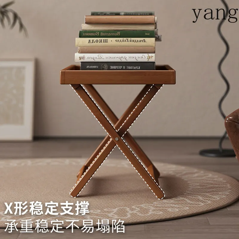 LH  solid wood small coffee table household small medieval side table bedroom bedside shelf balcony table