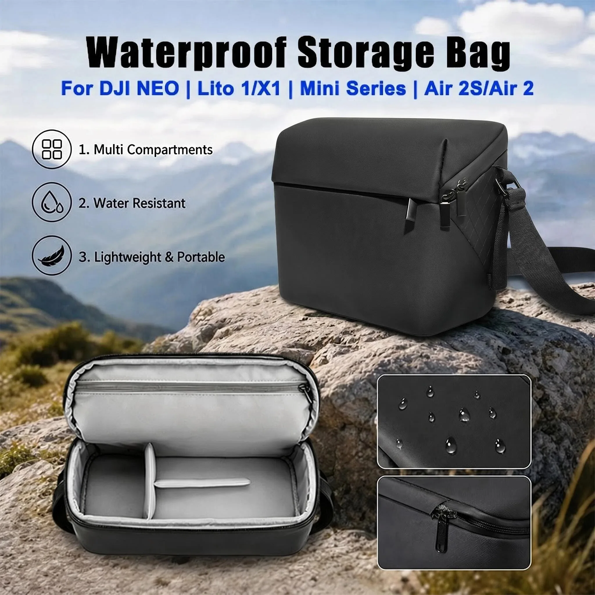 Bolsa de almacenamiento portátil para DJI Lito 1/X1, bolso de hombro, estuche de viaje para DJI Neo/Mini 3 4 5 Pro, accesorios para drones