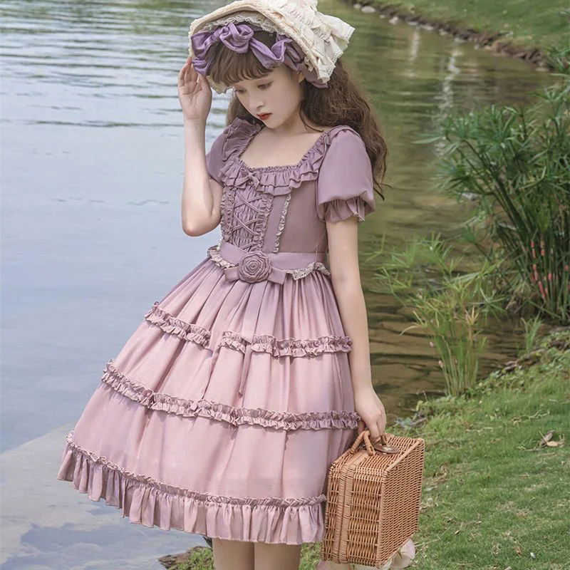 Mist Authentic Court Style Fresh Op Long Sleeve Lolita Luxury Celebrity Lolita Skirt Kol Saati Lolita Dress